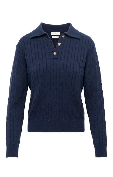 Ladies Babycable Shirt Jumper