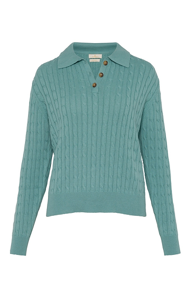 Ladies Babycable Shirt Jumper