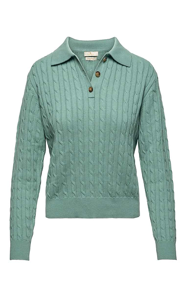 Ladies Babycable Shirt Jumper