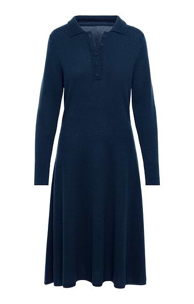Ladies Merino Cashmere Blanket Stitch Dress