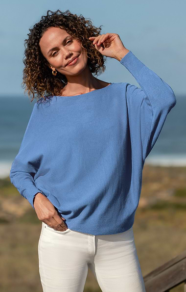Ladies Cotton Cashmere Pearl Button Poncho