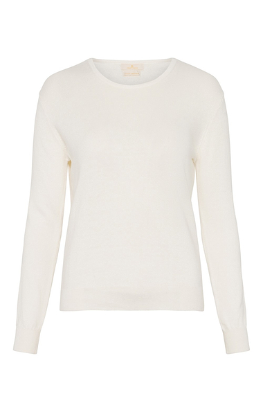 Ladies Cotton Cashmere Crew Neck Jumper
