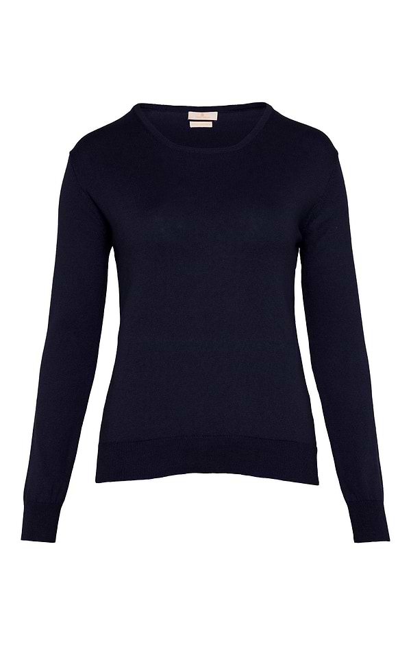 Ladies Cotton Cashmere Crew Neck Jumper
