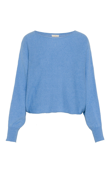 Ladies House of Bruar Cotton Cashmere Pearl Button Jumper