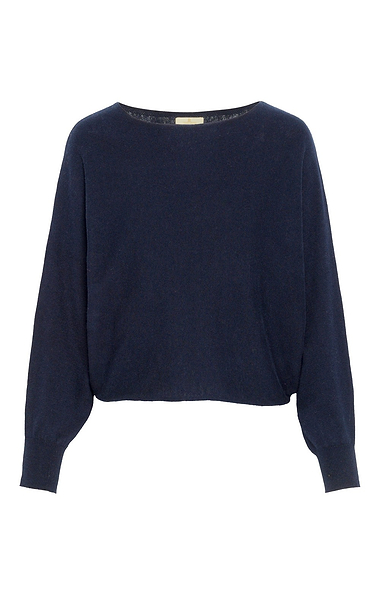 Ladies House of Bruar Cotton Cashmere Pearl Button Jumper