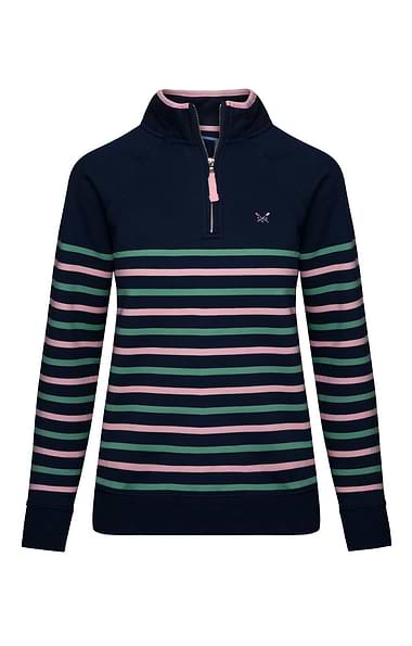 Ladies Crew Clothing Half Zip Sweatshirt