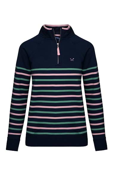 Ladies Crew Clothing Half Zip Sweatshirt