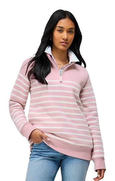 Ladies Crew Clothing Half Zip Sweatshirt
