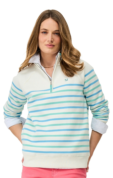 Ladies Crew Clothing Half Zip Sweatshirt