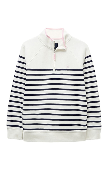 Ladies Crew Clothing Half Zip Sweatshirt