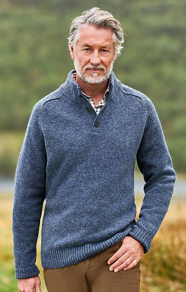 Men's Shetland Button Troyer
