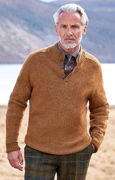 Men's Shetland Button Troyer