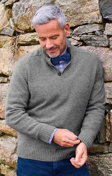 Men's Shetland Button Troyer
