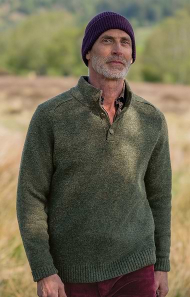 Men's Shetland Button Troyer
