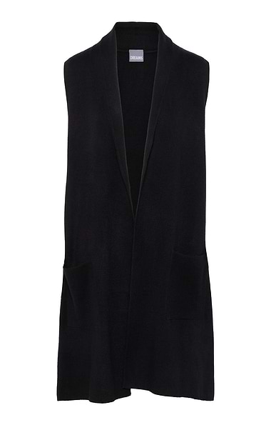 Soft Feel Doubleknit Roll Collar Gilet