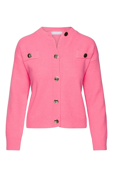 Ladies Boxy Cardigan with Oversized Buttons