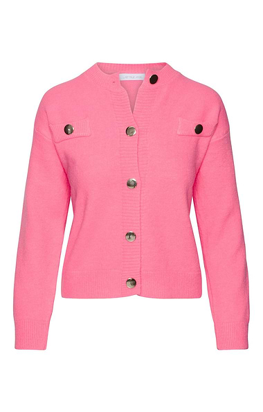 Ladies Boxy Cardigan with Oversized Buttons
