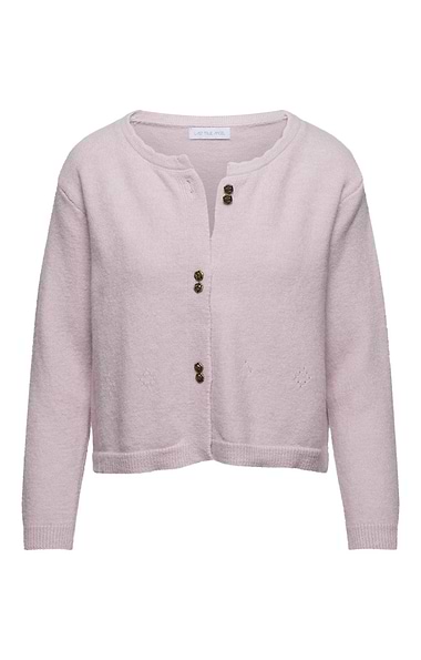 Ladies Scalloped Edge Collar Cardigan