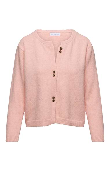 Ladies Scalloped Edge Collar Cardigan