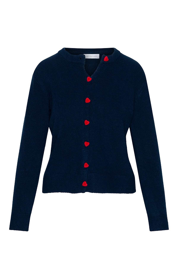 Ladies 3D Heart Button Cardigan