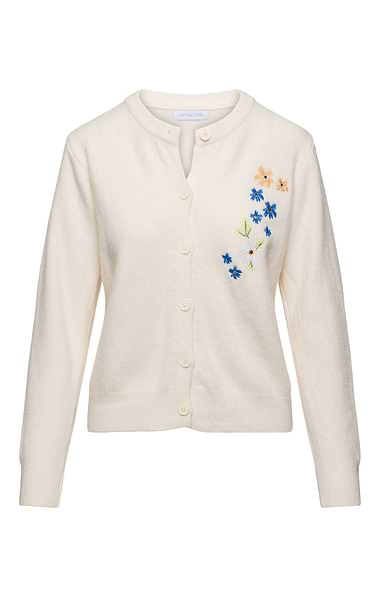 Ladies Floral Embroidered Cardigan