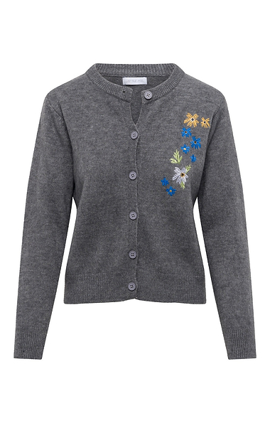 Ladies Floral Embroidered Cardigan