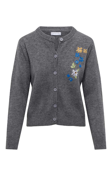 Ladies Floral Embroidered Cardigan