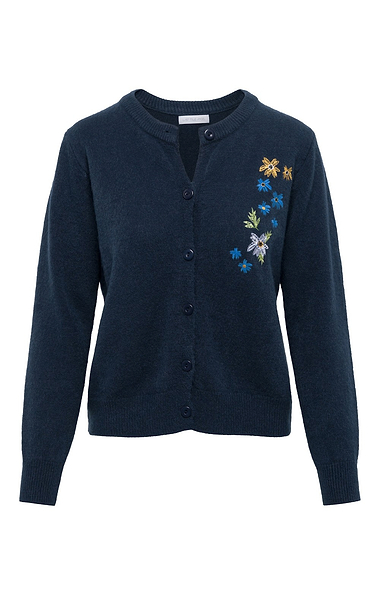 Ladies Floral Embroidered Cardigan