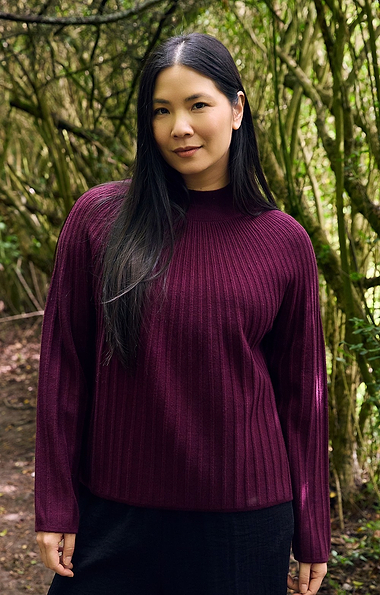 Ladies Knitted Rib Turtle Neck Jumper