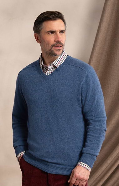 Men's Cashmere V Neck