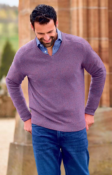 Men's Cashmere V Neck