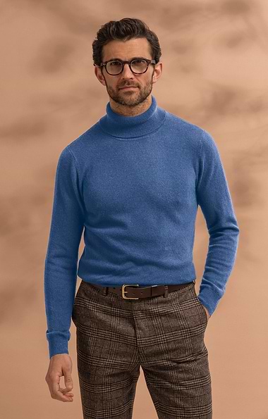 Men's Cashmere Roll Sweater