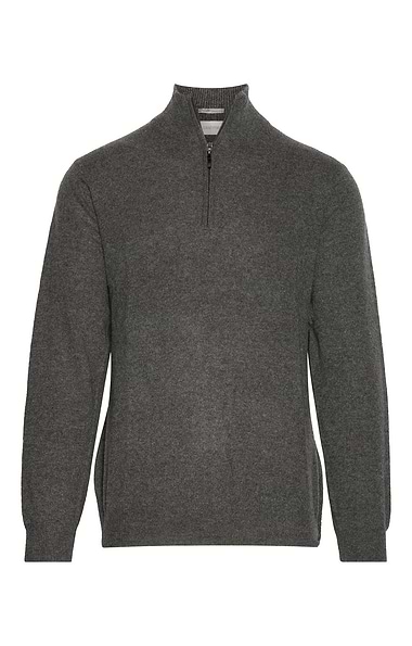 Men's Cashmere T-Zip