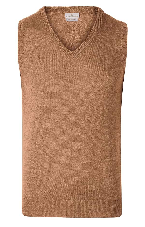 Men's V Neck Cashmere Slipover