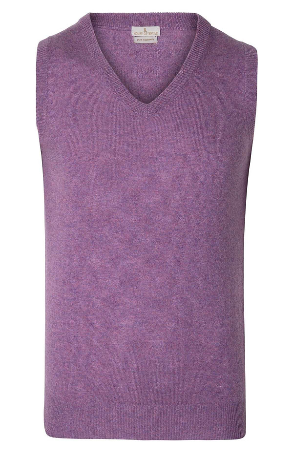 Men's V Neck Cashmere Slipover