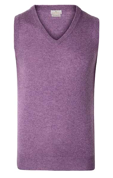 Men's V Neck Cashmere Slipover