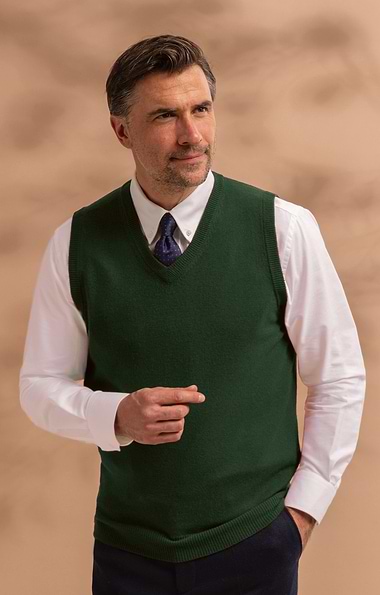 Men's V Neck Cashmere Slipover