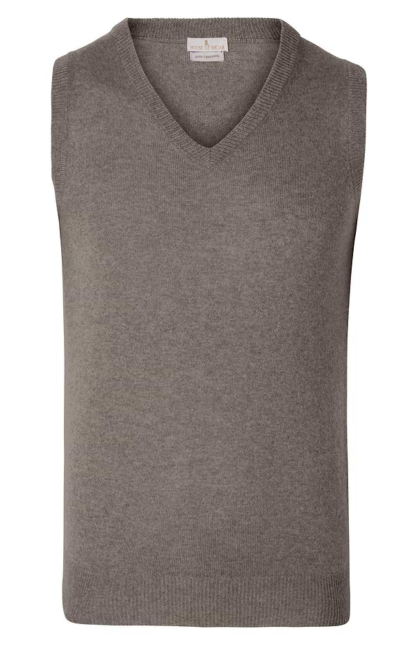 Men's V Neck Cashmere Slipover