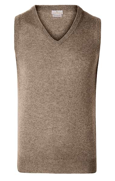 Men's V Neck Cashmere Slipover