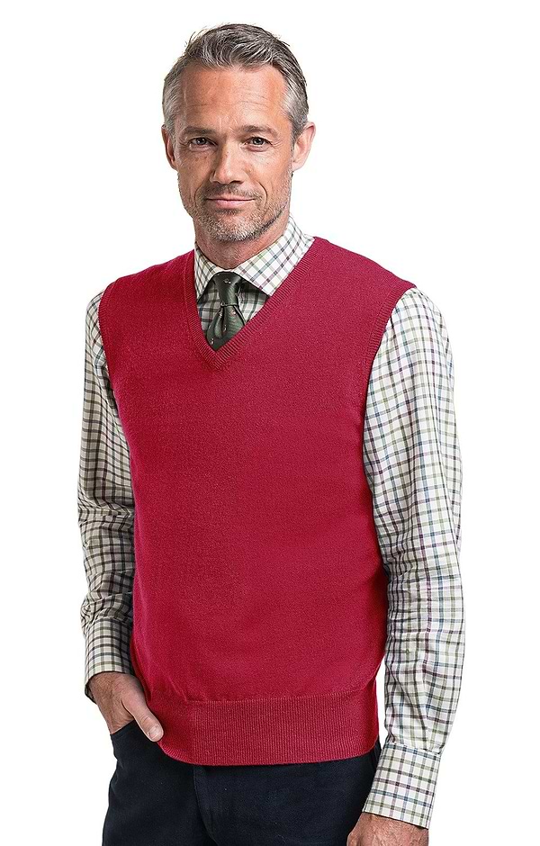 Men's V Neck Cashmere Slipover