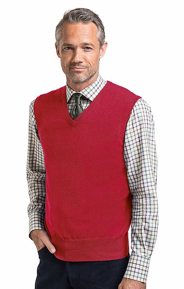 Men's V Neck Cashmere Slipover