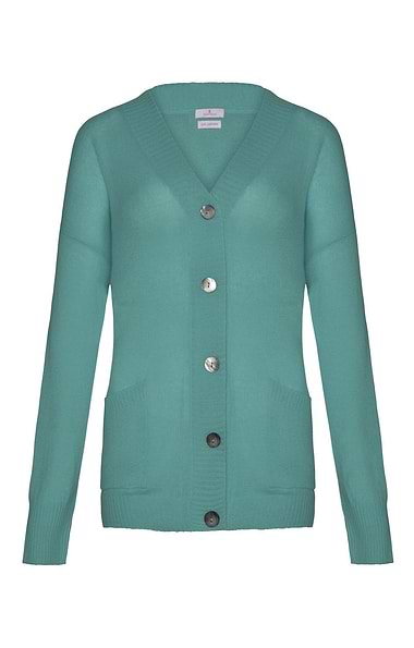 Ladies Cashmere Boyfriend Cardigan