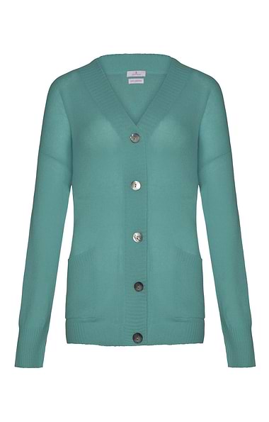 Ladies Cashmere Boyfriend Cardigan