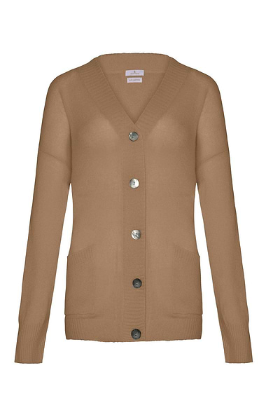 Ladies Cashmere Boyfriend Cardigan