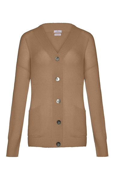 Ladies Cashmere Boyfriend Cardigan