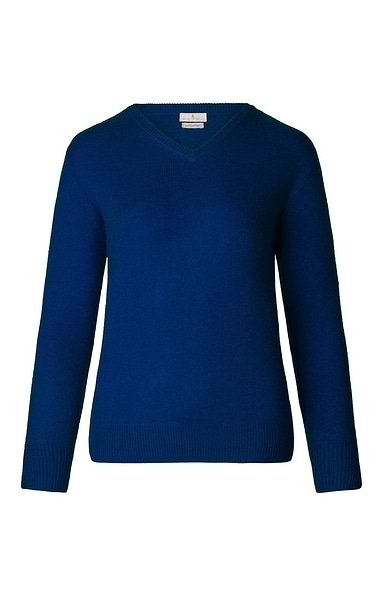 Ladies 3-Ply Cashmere V Neck