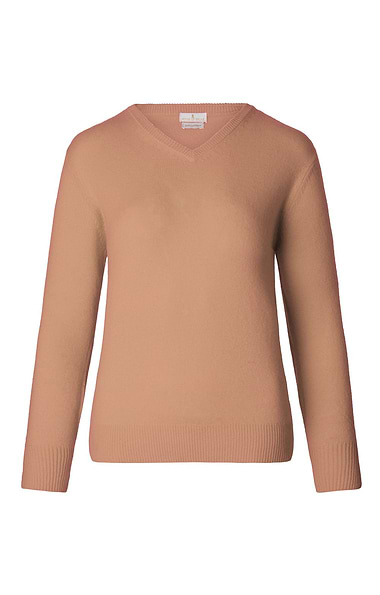 Ladies 3-Ply Cashmere V Neck