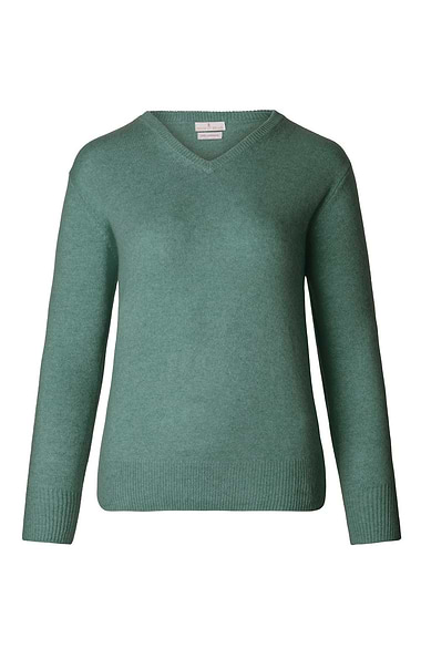 Ladies 3-Ply Cashmere V Neck