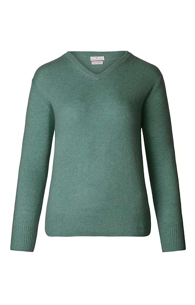 Ladies 3-Ply Cashmere V Neck