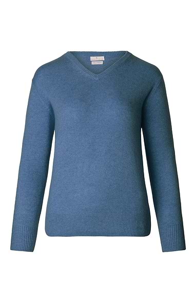Ladies 3-Ply Cashmere V Neck